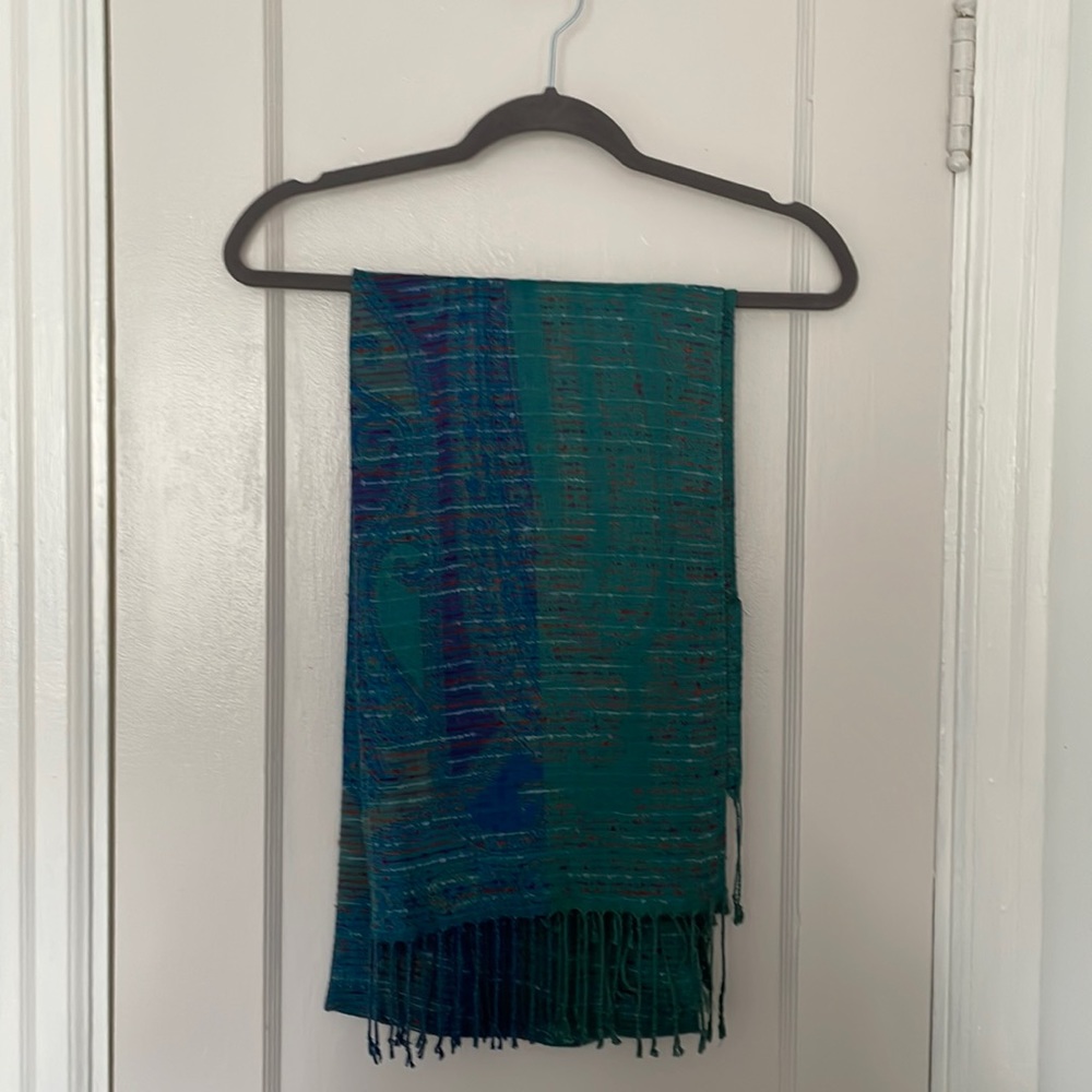 New teal color scarf with tags